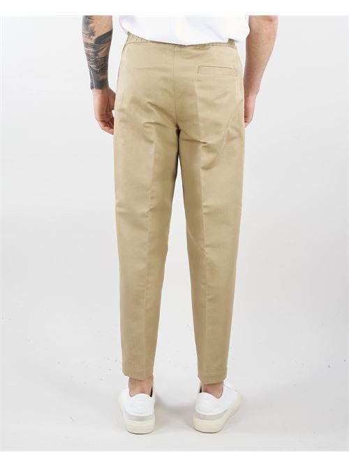 Cotton and linen blend trousers with elastic waistband Quattro Decimi QUATTRO DECIMI | Trousers | SAVOYS32305043